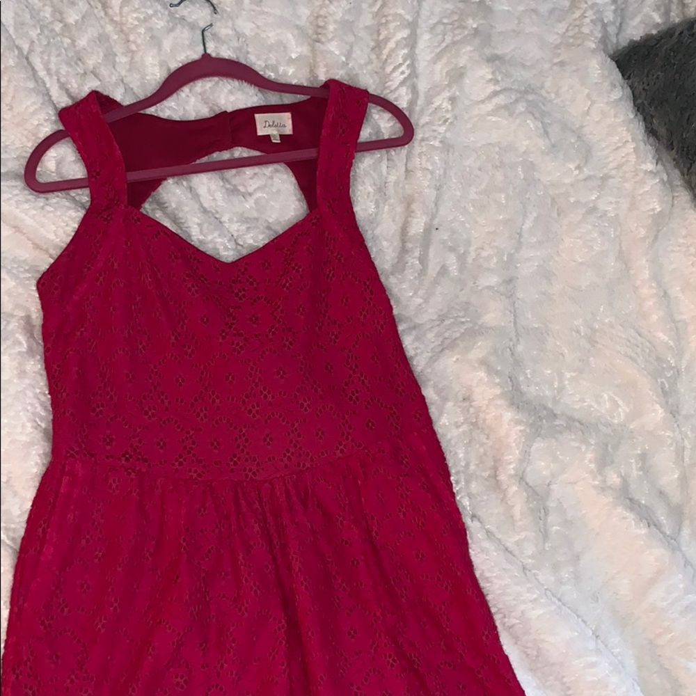 Pink lace Anthropologie dress